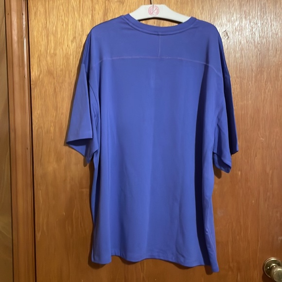 •ALL IN MOTION•NWT PERIWINKLE BLUE WOVEN ZIPPER POCKET CREWNECK TEE SIZE LARGE - Picture 4 of 7